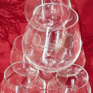 PRINCESS HOUSE CRYSTAL BRANDY GLASSES.